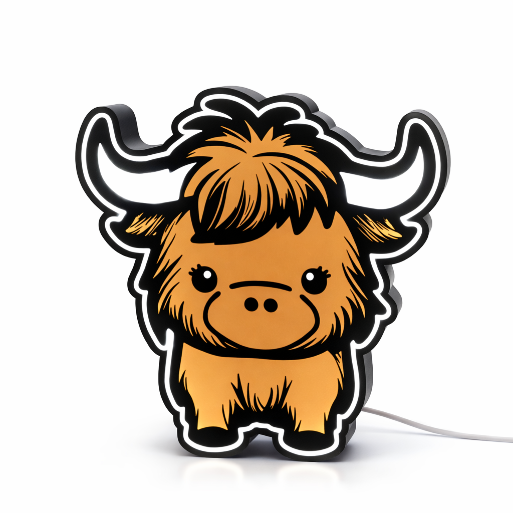 Highland Cow Lightbox 🐮
