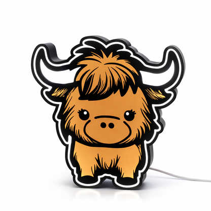 Highland Cow Lightbox 🐮