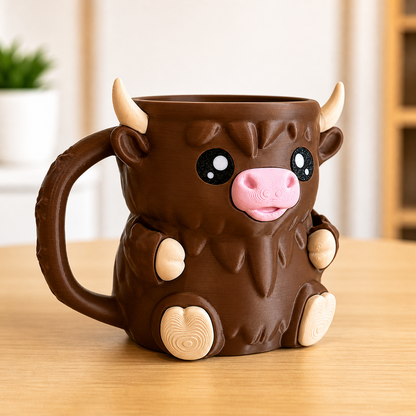 Highland Cow Ice Cream Pint Holder