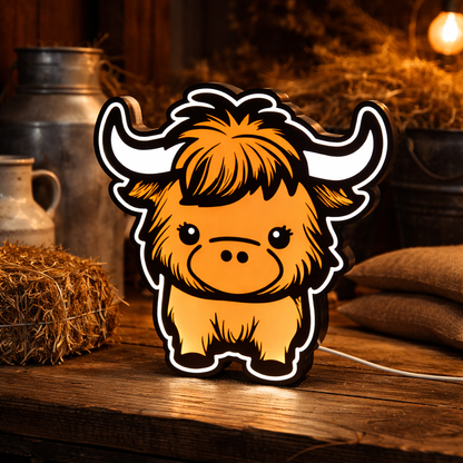 Highland Cow Lightbox 🐮